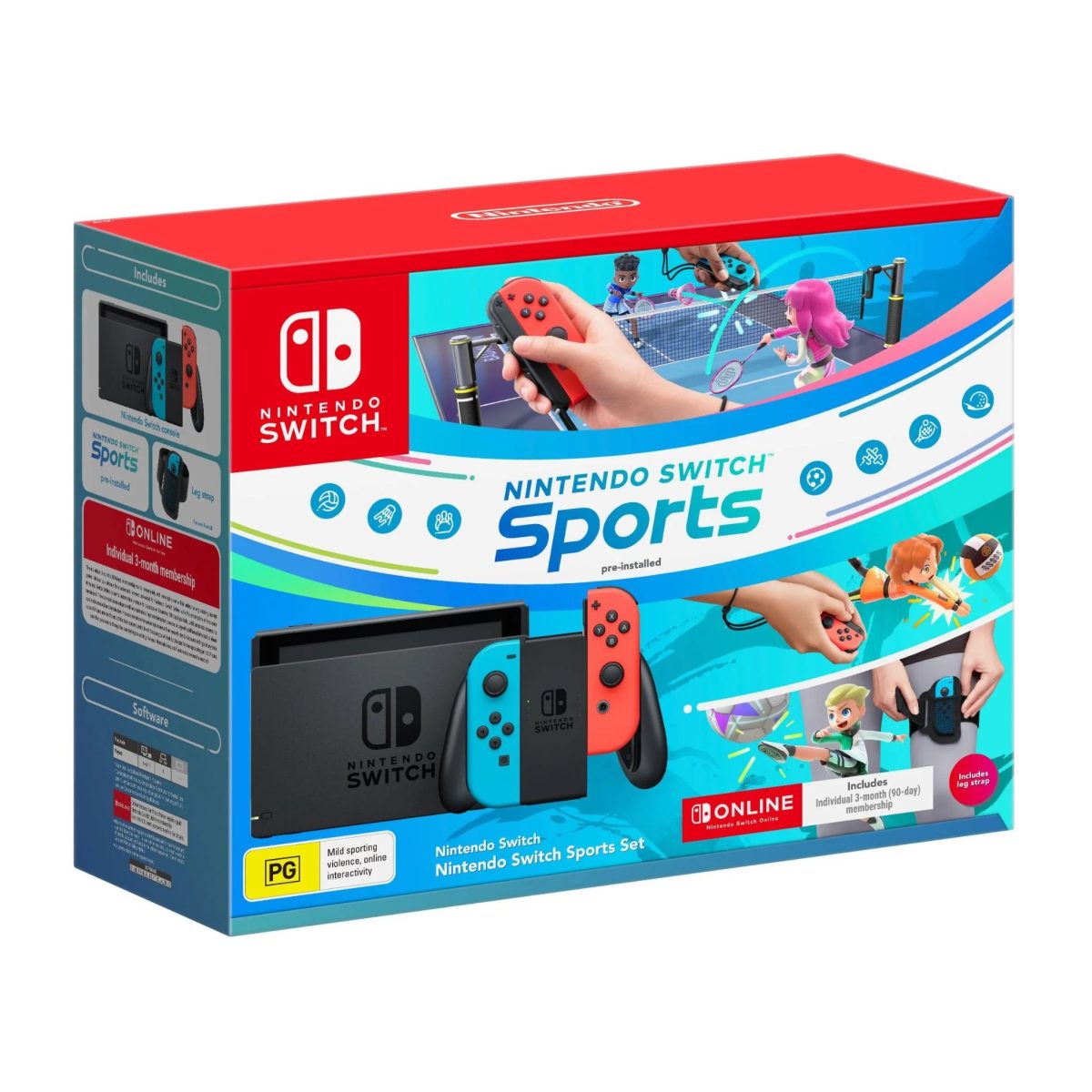 Nintendo Switch Console Neon Sports Set